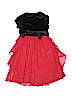 Iz Byer 100% Polyester Color Block Red Special Occasion Dress Size 10 - photo 2