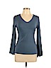 Soft Surroundings Blue Long Sleeve T-Shirt Size L (petite) - photo 1