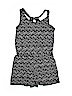 Old Navy 100% Cotton Chevron-herringbone Black Romper Size 10 - 12 - photo 1