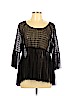 Torrid 100% Polyester Black 3/4 Sleeve Blouse Size L - photo 1