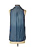 Splendid 100% Tencel Blue Sleeveless Button-Down Shirt Size S - photo 2