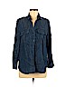 Bella Dahl 100% Tencel Blue Long Sleeve Button-Down Shirt Size M - photo 1