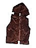 Knit Works 100% Polyester Brown Faux Fur Vest Size 16 - photo 1