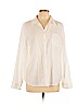 Croft & Barrow 100% Cotton Ivory Long Sleeve Button-Down Shirt Size XL - photo 1