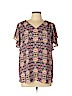 Ann Taylor LOFT 100% Polyester Pink Short Sleeve Blouse Size L - photo 1