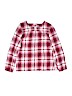 Lands' End 100% Cotton Burgundy Long Sleeve Blouse Size 14 - photo 1