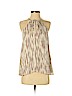 Parker 100% Silk Ivory Sleeveless Silk Top Size M - photo 1