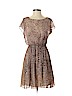 Alice + Olivia 100% Silk Brown Casual Dress Size XS - photo 1