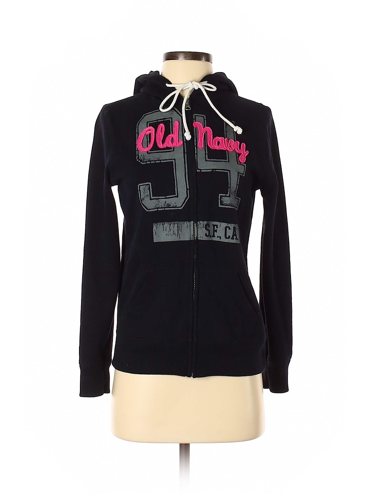 Old Navy Women Black Zip Up Hoodie S eBay