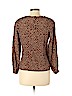 Evan Picone 100% Silk Brown Long Sleeve Silk Top Size 4 (petite) - photo 2
