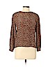 Evan Picone 100% Silk Brown Long Sleeve Silk Top Size 4 (petite) - photo 1