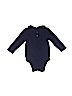 Baby Gap 100% Cotton Blue Long Sleeve Onesie Size 6-12 mo - photo 2