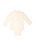 Baby Gap 100% Cotton Solid Ivory Long Sleeve Onesie Size 6-12 mo - photo 2