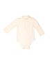 Baby Gap 100% Cotton Solid Ivory Long Sleeve Onesie Size 6-12 mo - photo 1