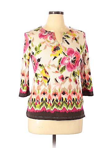 Karen Scott 3/4 Sleeve Top (view 1)