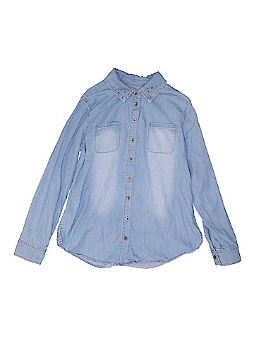 Justice Long Sleeve Button-Down Shirt (view 1)