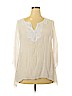Zac & Rachel 100% Cotton White 3/4 Sleeve Blouse Size 1X - photo 1