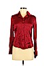 Assorted Brands 100% Silk Burgundy Long Sleeve Button-Down Shirt Size M (petite) - photo 1