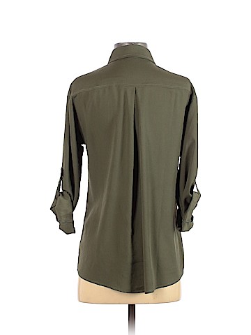 Aqua Long Sleeve Blouse (view 2)