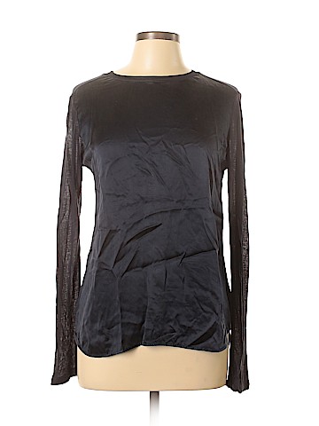 Vince. Long Sleeve Silk Top (view 1)