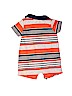 Just One You 100% Cotton Stripes Orange Short Sleeve Button-Down Shirt 0-3 MO / 3 MO - photo 2
