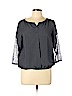 Ann Taylor LOFT 100% Polyester Blue 3/4 Sleeve Blouse Size M (petite) - photo 1