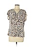 Calvin Klein White Short Sleeve Blouse Size M - photo 1