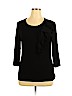 Adrienne Vittadini Black 3/4 Sleeve Top Size XL - photo 1