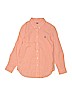 Ralph Lauren 100% Cotton Checkered-gingham Orange Long Sleeve Button-Down Shirt Size M (youth) - photo 1