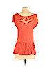 Free People 100% Viscose Orange Short Sleeve Top Size XS - photo 2