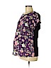 Ma Cherie Maternity 100% Rayon Purple Short Sleeve Blouse Size M - photo 1