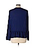 a.n.a. A New Approach 100% Polyester Blue Long Sleeve Blouse Size L - photo 2