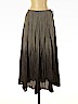 Garnet Hill 100% Silk Gray Silk Skirt Size 4 (petite) - photo 1