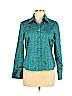 Apt. 9 Teal Long Sleeve Button-Down Shirt Size L (petite) - photo 1