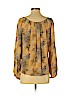 Doncaster 100% Silk Yellow Long Sleeve Silk Top Size 2 - photo 2