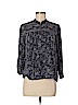 Lucky Brand 100% Viscose Blue 3/4 Sleeve Blouse Size M - photo 1