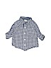 Gymboree 100% Cotton Solid Blue Long Sleeve Button-Down Shirt Size 12-18 mo - photo 1