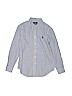 Ralph Lauren 100% Cotton Blue Long Sleeve Button-Down Shirt Size 10 - 12 - photo 1