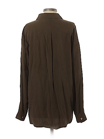 Eileen Fisher Long Sleeve Silk Top (view 2)