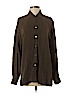Eileen Fisher 100% Silk Brown Long Sleeve Silk Top Size S - photo 1
