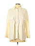 Zara 100% Lyocell Ivory Long Sleeve Button-Down Shirt Size M - photo 1