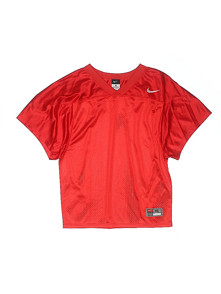 Nike 100% Polyester Red Short Sleeve Jersey Size X-Large (Youth) - photo 1