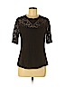 Laundry by Shelli Segal Black Short Sleeve Blouse Size M - photo 1