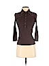 Tory Burch 100% Cotton Brown 3/4 Sleeve Polo Size XS - photo 1