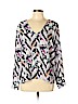 Jennifer Lopez 100% Rayon Black Long Sleeve Blouse Size L - photo 1