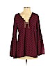 MICHAEL Michael Kors Burgundy Long Sleeve Blouse Size S - photo 1