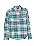 American Eagle Outfitters 100% Cotton Plaid Green Long Sleeve Blouse Size XS (youth) - photo 1