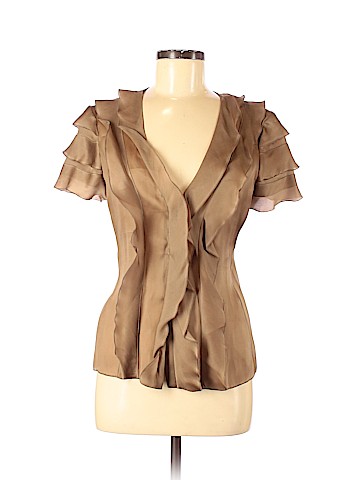 Armani Collezioni Short Sleeve Silk Top (view 1)