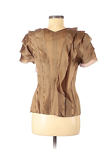 Armani Collezioni Short Sleeve Silk Top (view 2)