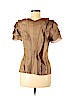 Armani Collezioni 100% Silk Brown Short Sleeve Silk Top Size 8 - photo 2